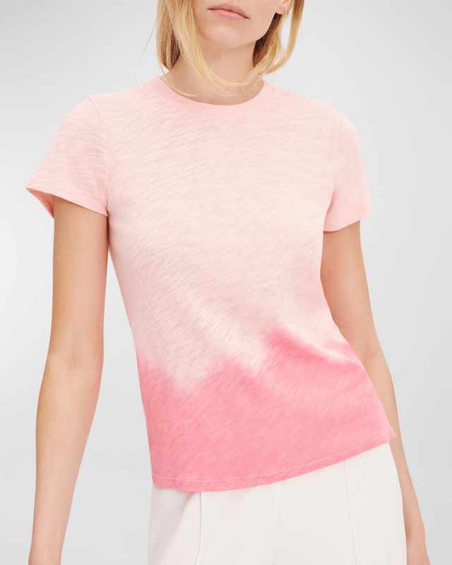 Tonal Dip Slub Jersey Crewneck Schoolboy T-Shirt