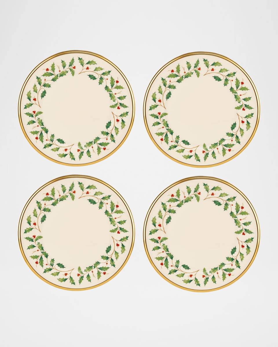 Holiday Dinnerware Salad Plates, Set of 4
