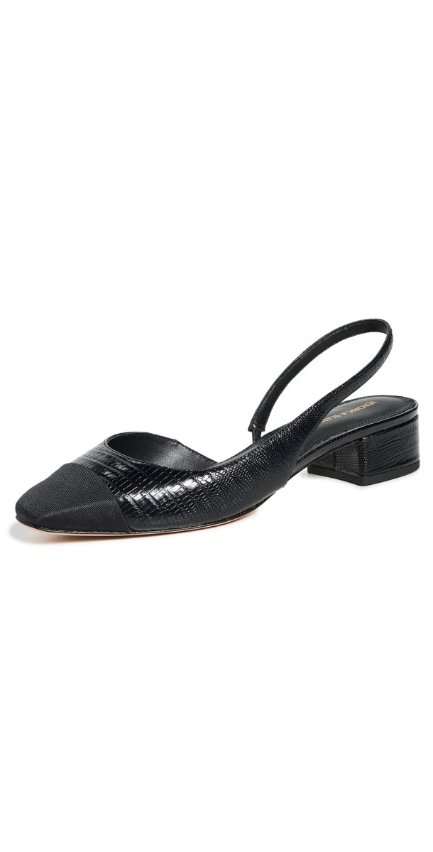 Veronica Beard Cecile Slingback Heels Black/Black