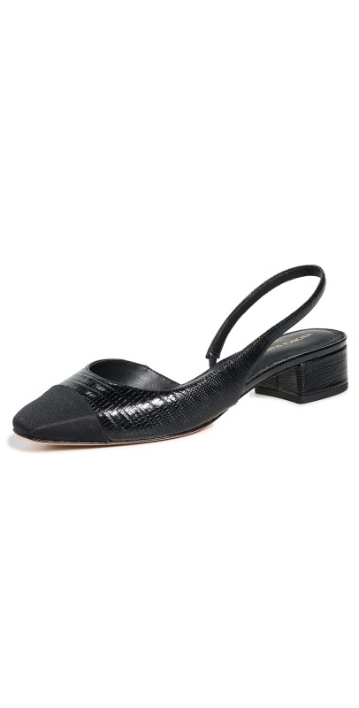 Veronica Beard Cecile Slingback Heels Black/Black
