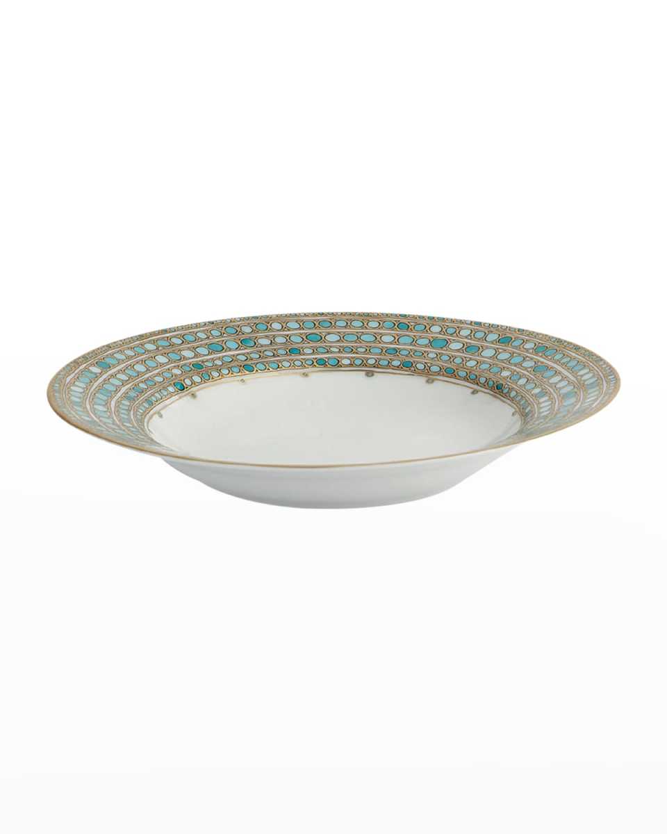 Syracuse Turquoise French Rim Soup Plate