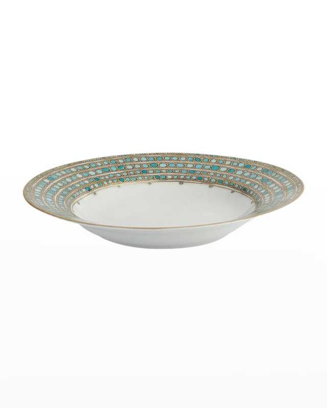 Syracuse Turquoise French Rim Soup Plate
