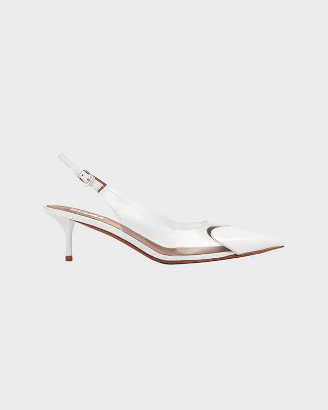 Coeur Plexi Heart-Toe Slingback Pumps