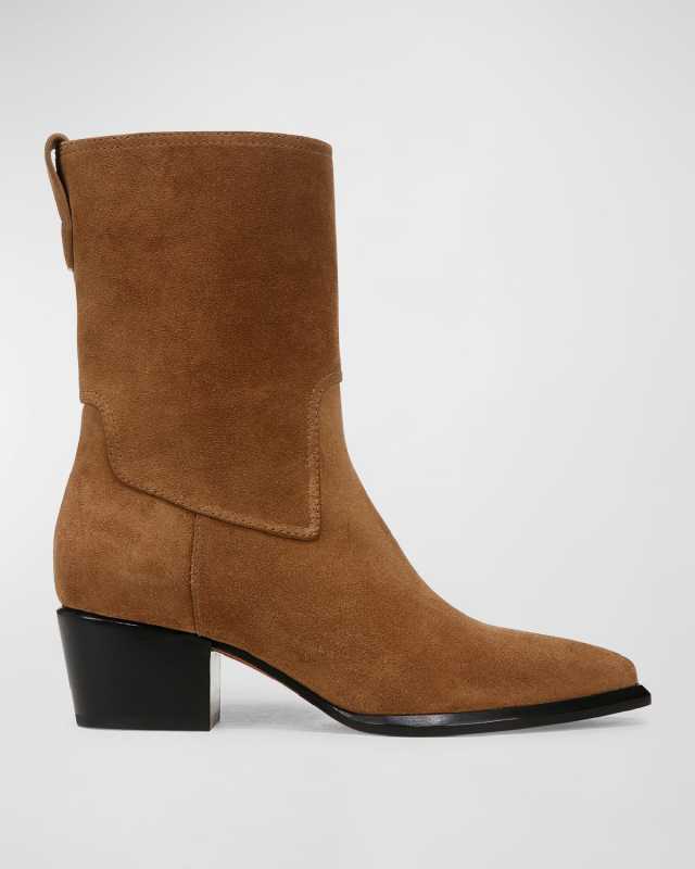 Arlington Western Suede Ankle Boots