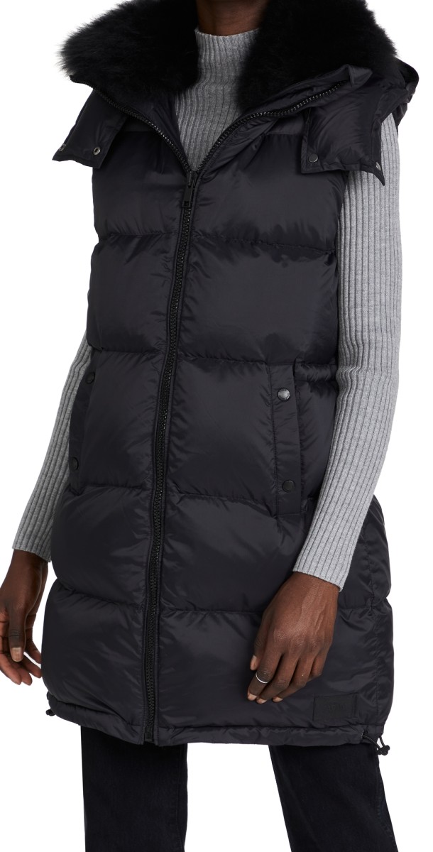 Army By Yves Salomon Technical Fabric Vest Noir