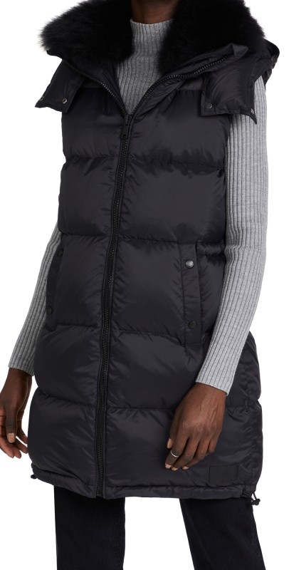 Army By Yves Salomon Technical Fabric Vest Noir