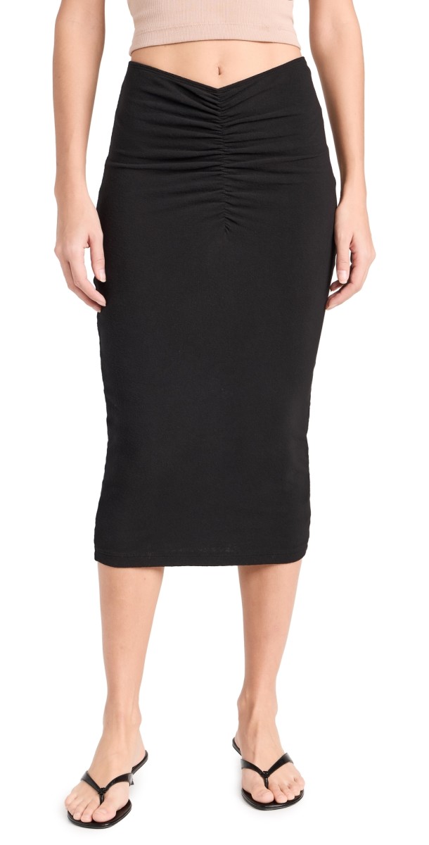 James Perse Brushed Jersey Skirt Black