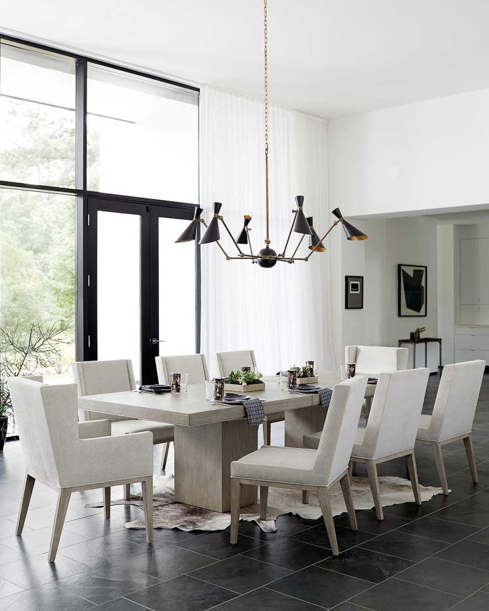 Linea Upholstered Dining Arm Chair