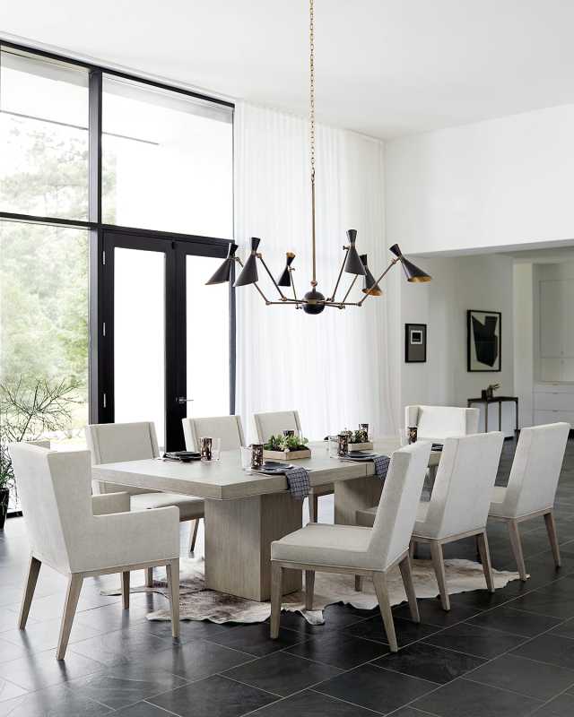 Linea Upholstered Dining Arm Chair
