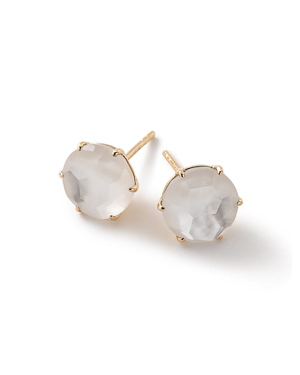 18k Rock Candy Round Stud Earrings