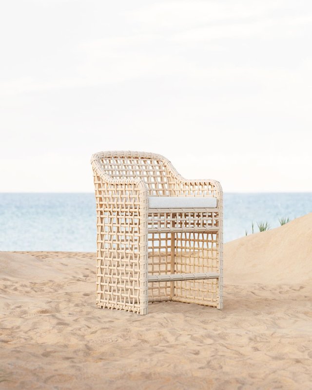 Kiawah Counter Stool & Polar Cushion