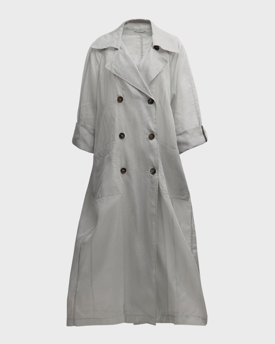 Cotton Gauze Deconstructed Trench Coat