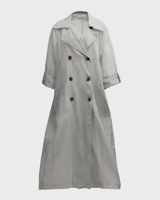 Cotton Gauze Deconstructed Trench Coat