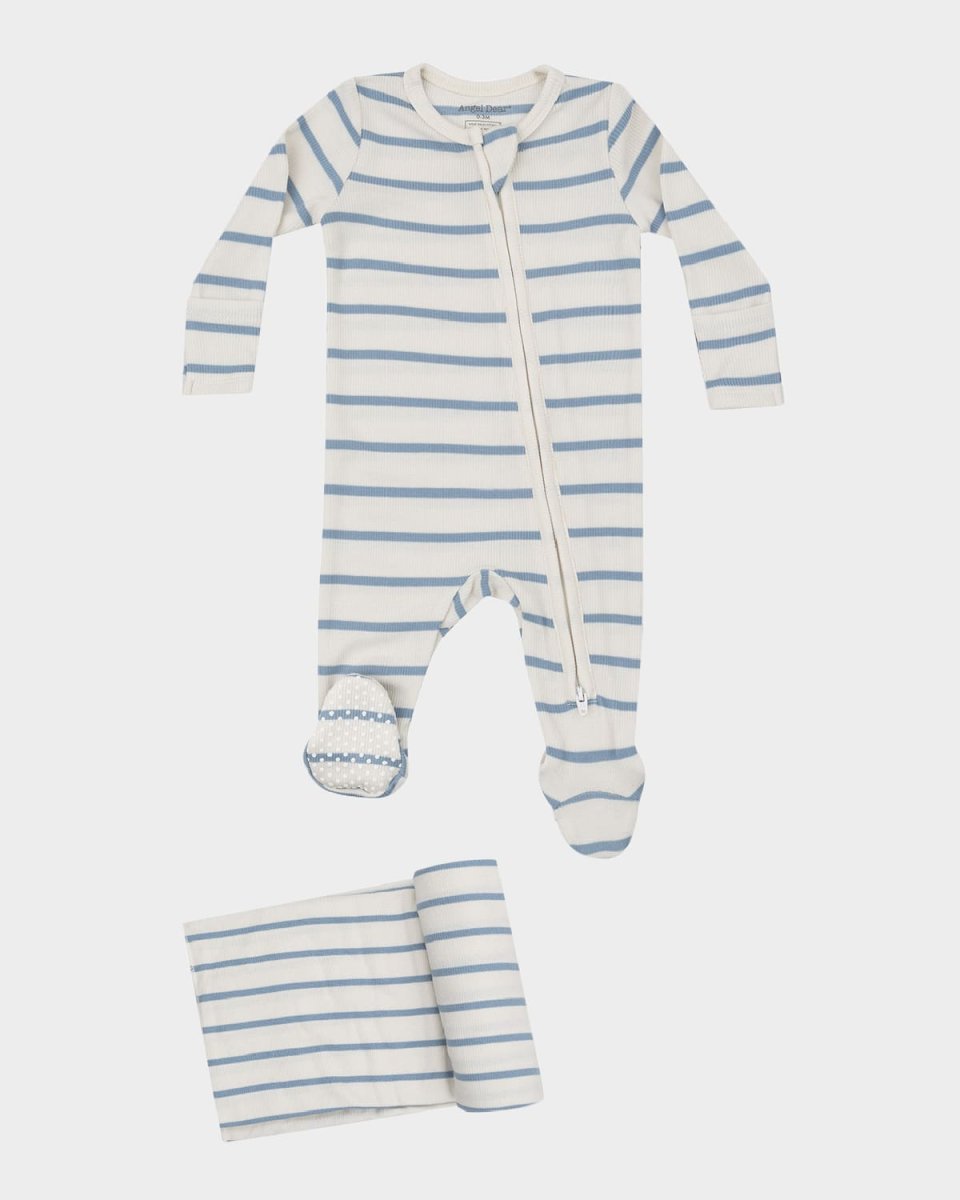 Boy's Glacier Lake Footie & Swaddle Blanket Set, Size Newborn-9