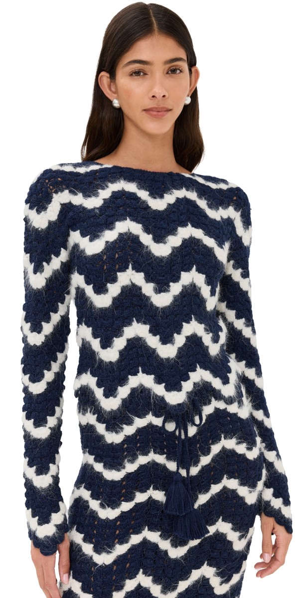 ESCVDO Safi Top Ivory/Navy