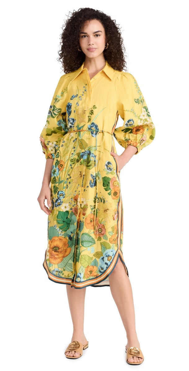 ALÉMAIS Cresida Shirtdress Yellow