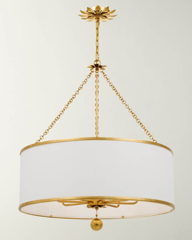 Broche 8-Light Antique Gold Chandelier