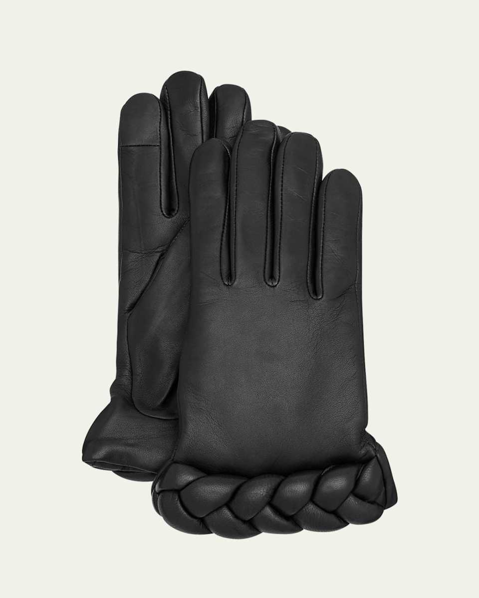 Edith Braided Leather Gloves
