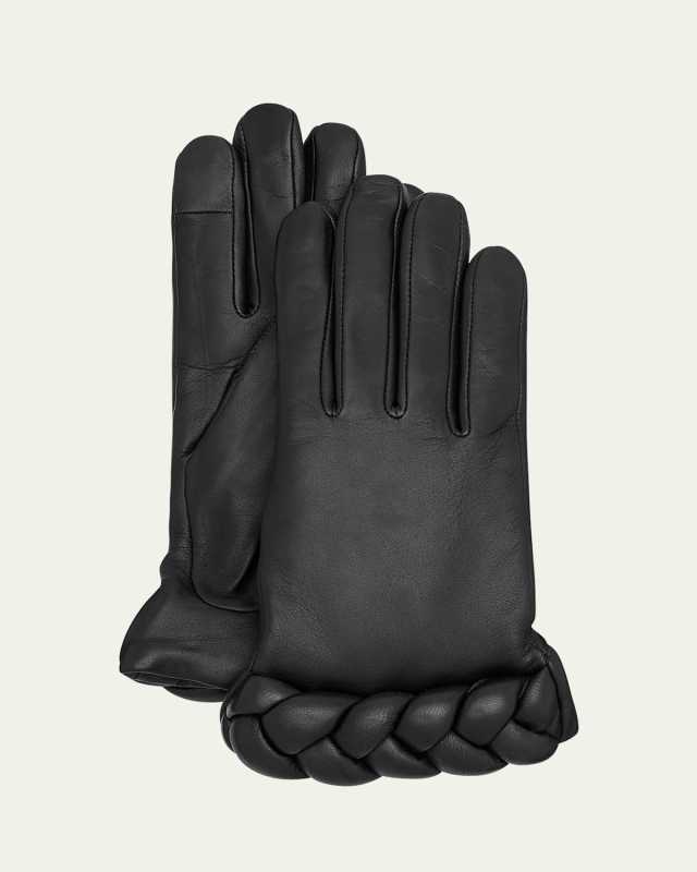 Edith Braided Leather Gloves