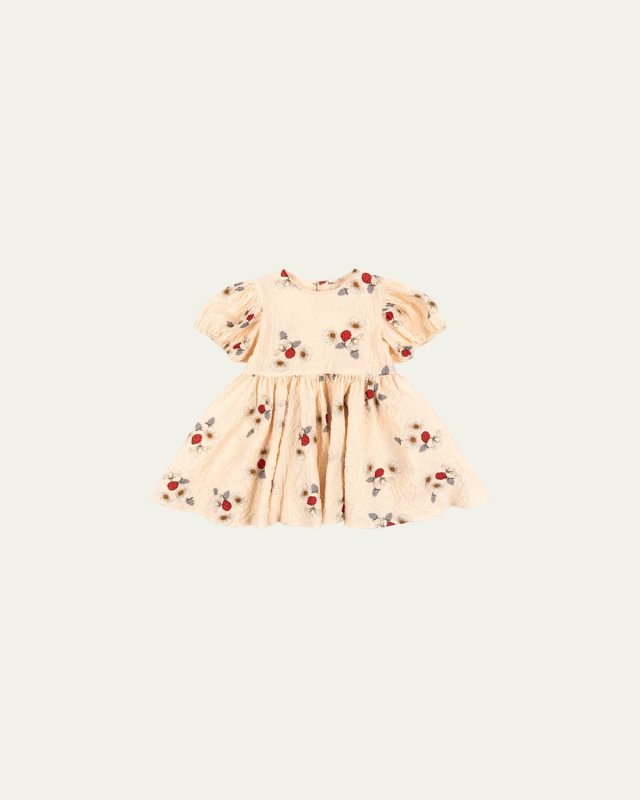 Girl's Vida Puff Sleeve Printed Dress, Size 2-3