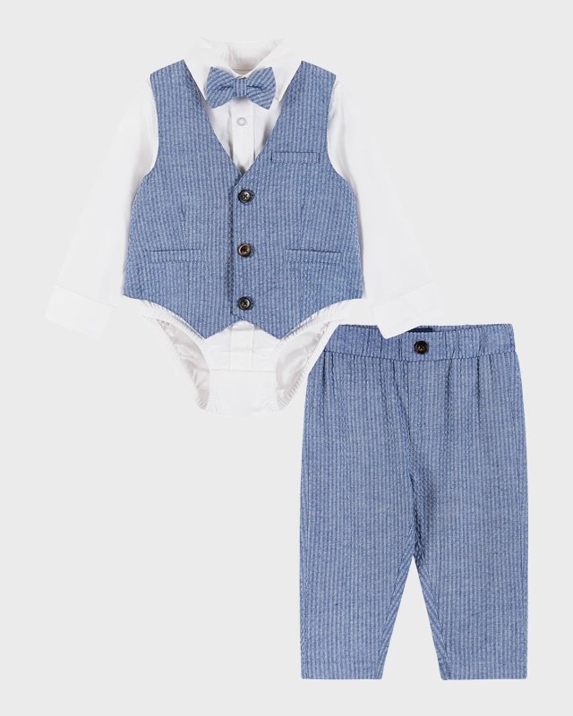 Boy's Four-Piece Suit Set, Size Newborn-24