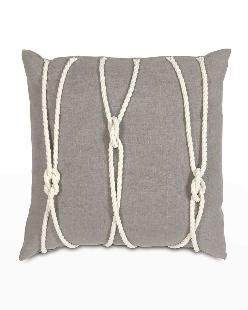 Isle Yacht Knots Accent Pillow, Neutral
