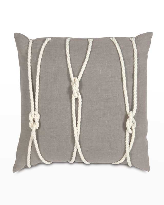 Isle Yacht Knots Accent Pillow, Neutral