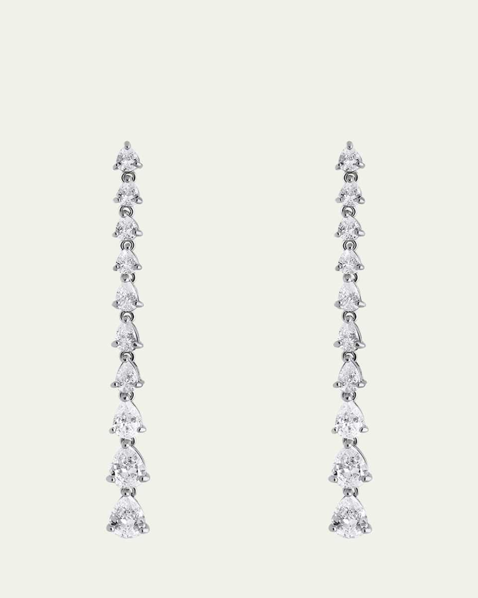 Sterling Silver Aria Drop Earrings with Cubic Zirconia