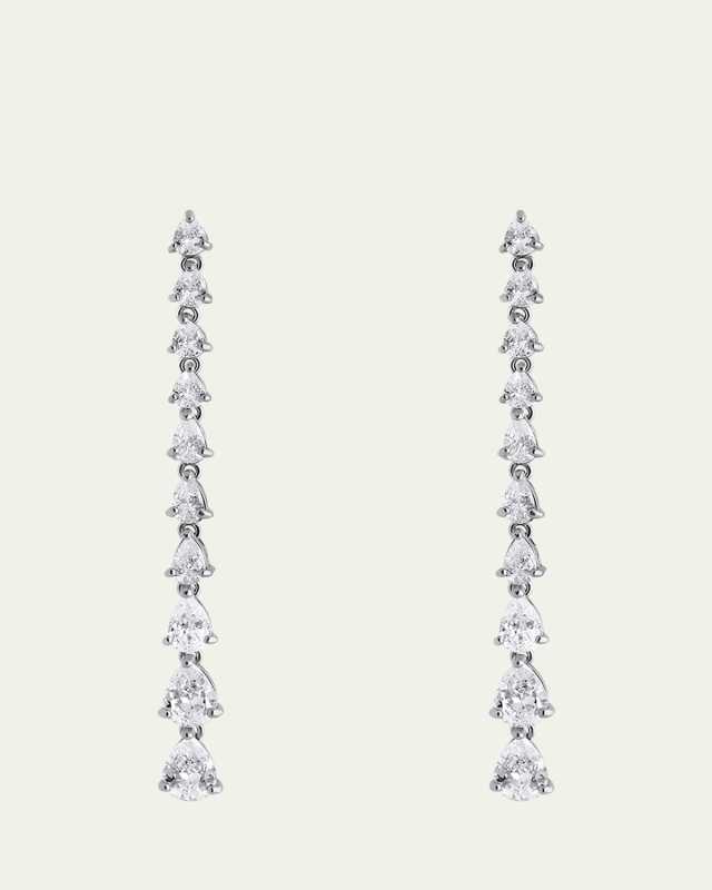 Sterling Silver Aria Drop Earrings with Cubic Zirconia