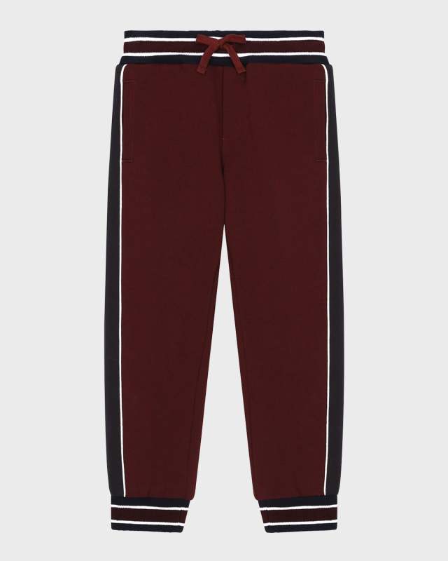 Boy's Logo Plaque Joggers, Size 4-6