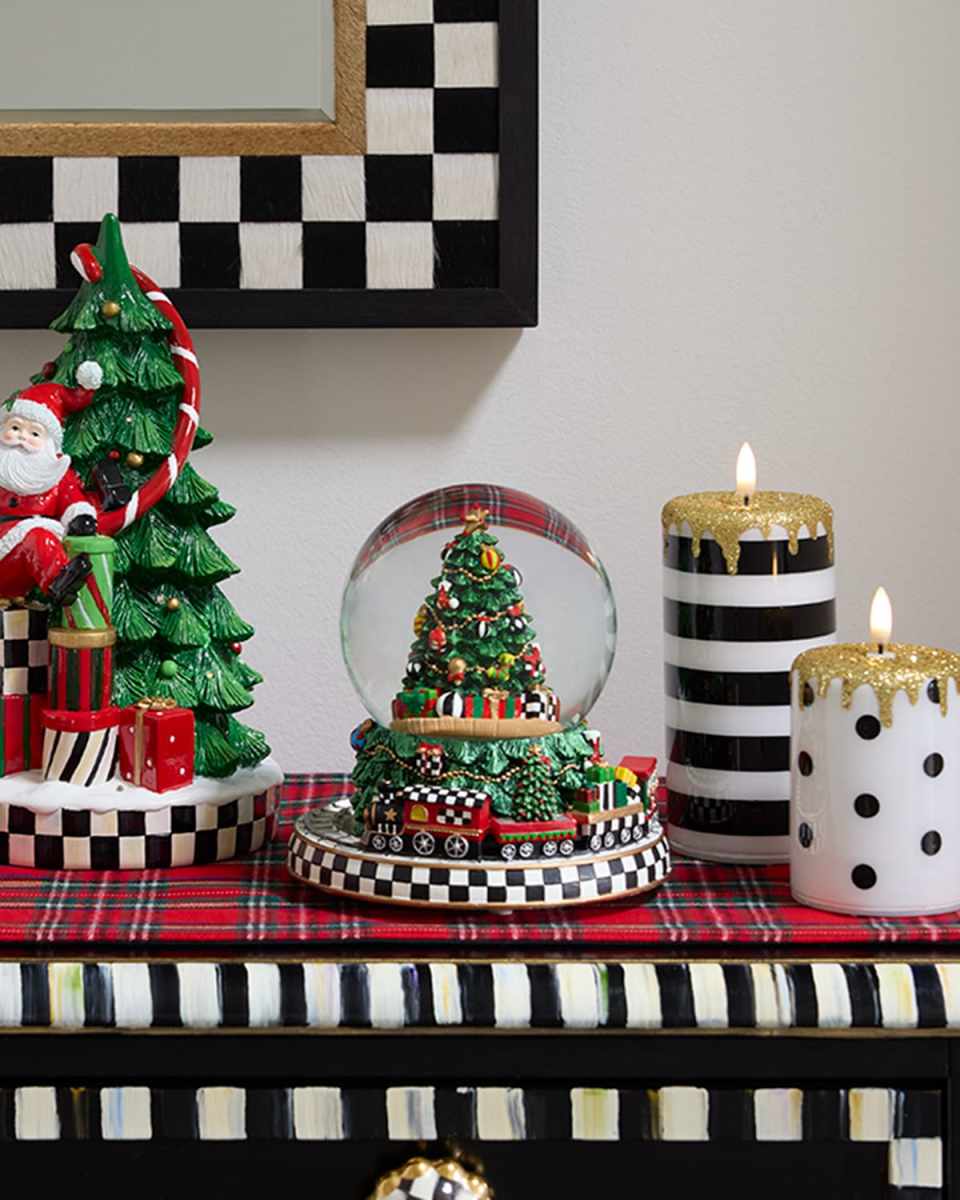 Cozy Christmas Tree Train Snow Globe