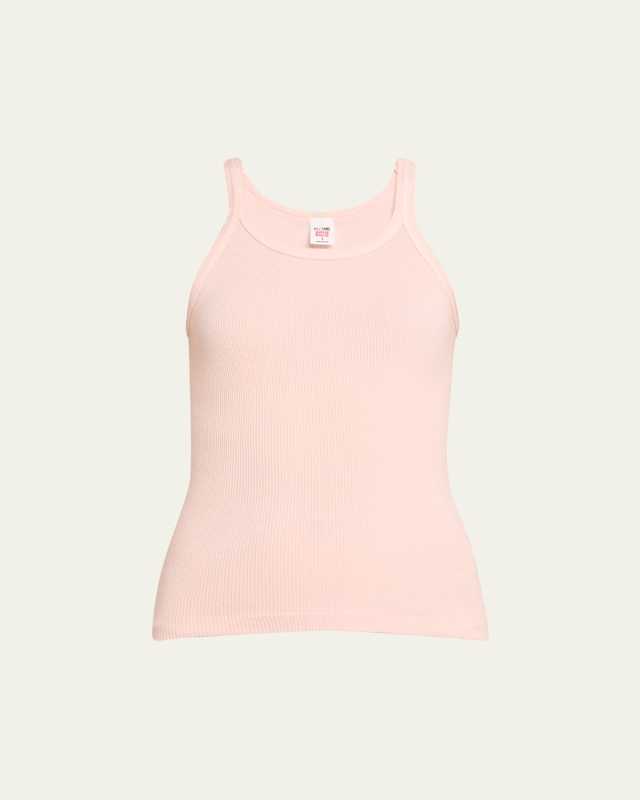 Ribbed Scoop-Neck Tank Top