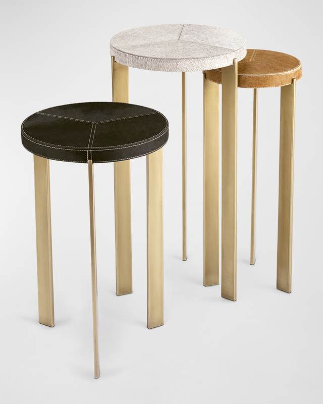 Andres Hair On Hide Accent Table Trio