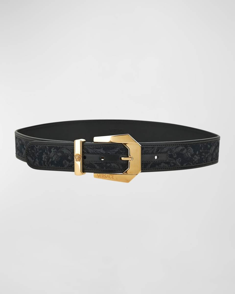 Barocco Jacquard Mixed-Media Belt