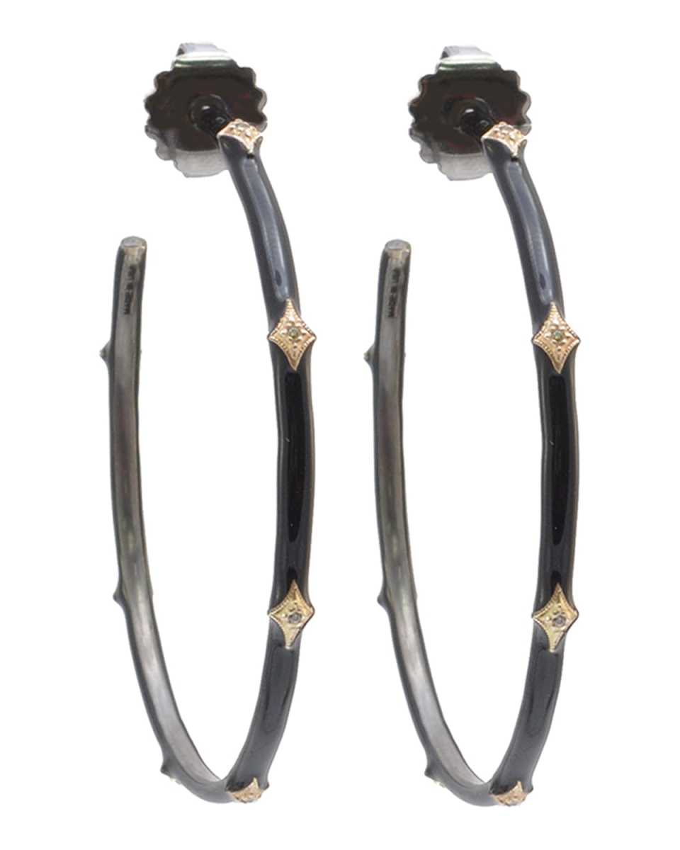Cuento Hoop Earrings, Black