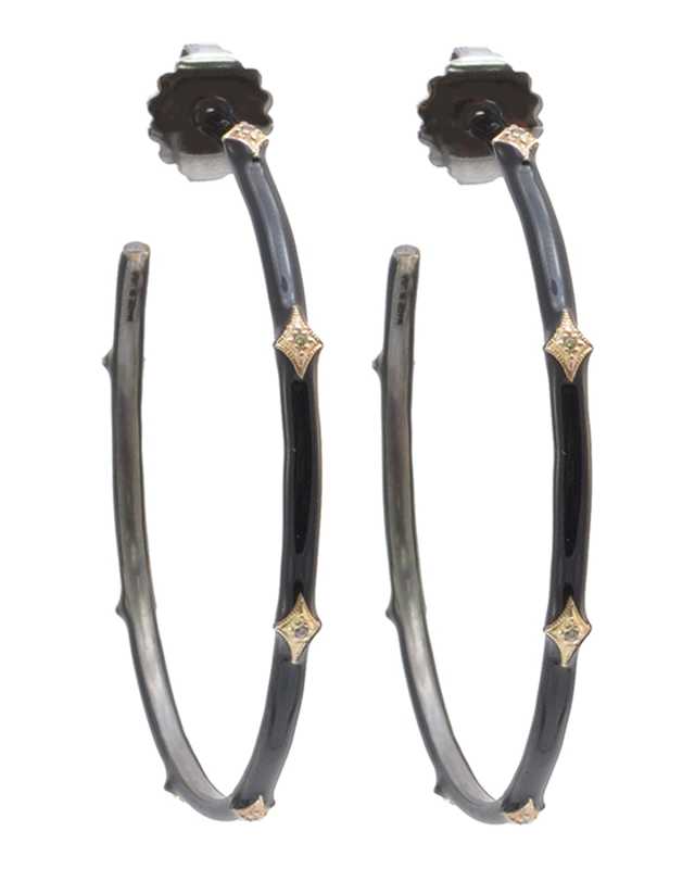 Cuento Hoop Earrings, Black