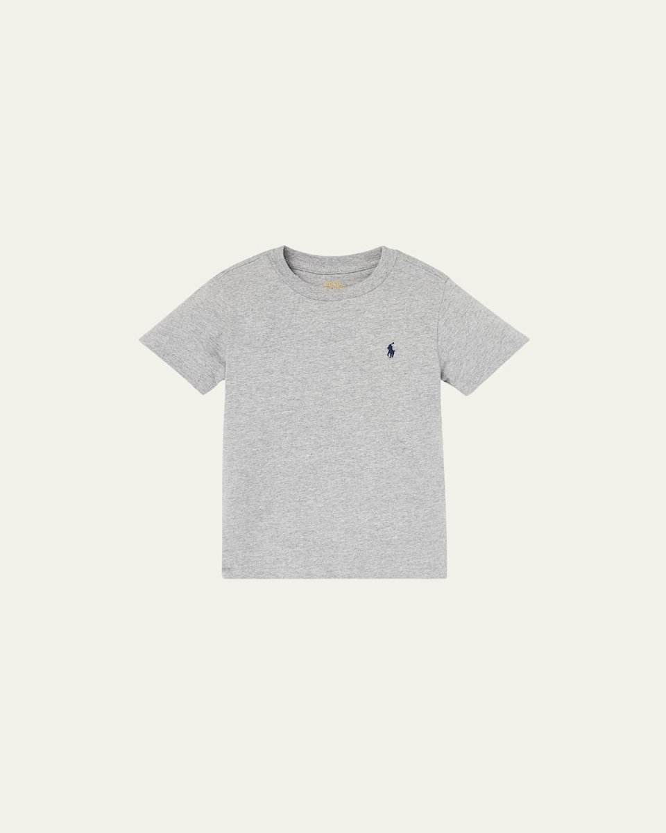 Boy's Cotton Jersey Crewneck Tee, Size 2-4