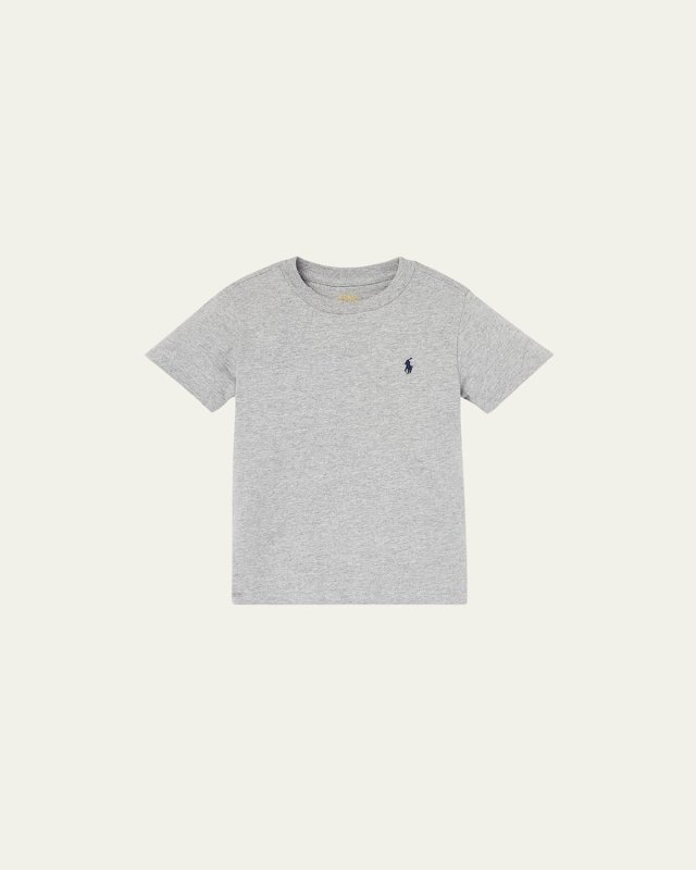 Boy's Cotton Jersey Crewneck Tee, Size 2-4
