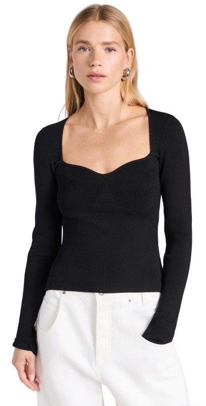 STAUD Silhouette Top Black