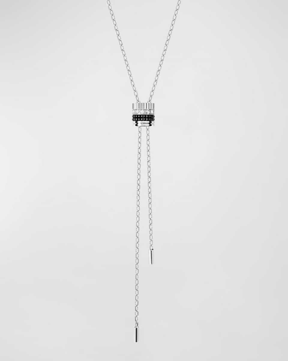 Quatre 18K White Gold Double Edition Small Tie Necklace
