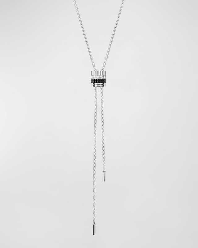 Quatre 18K White Gold Double Edition Small Tie Necklace