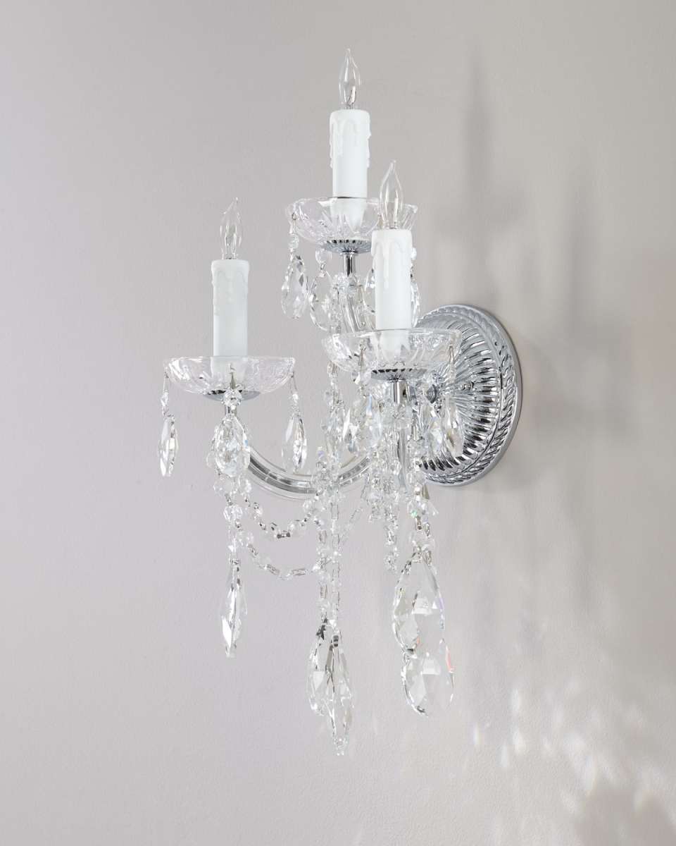 Ariana Three-Light Crystal Sconce