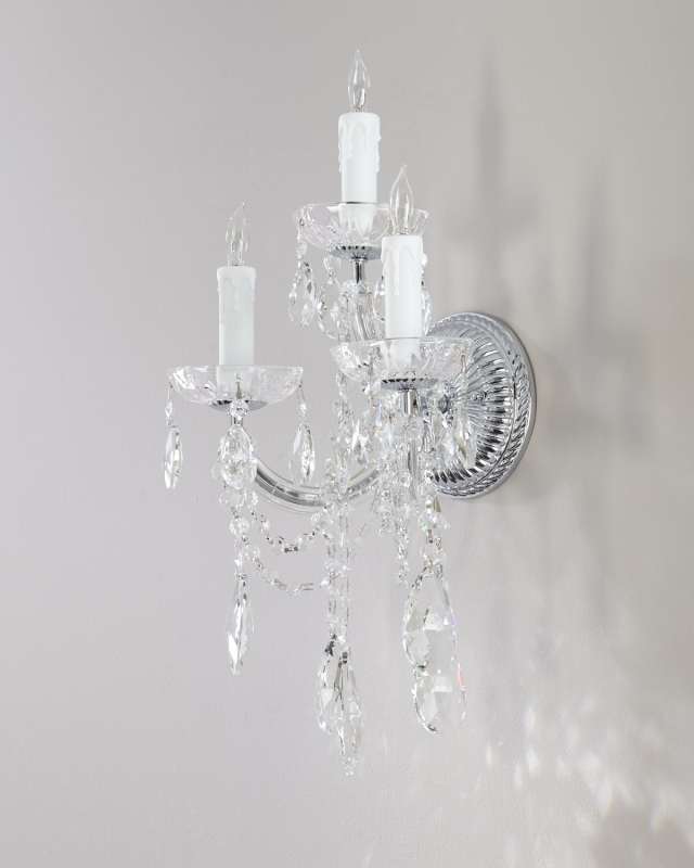 Ariana Three-Light Crystal Sconce