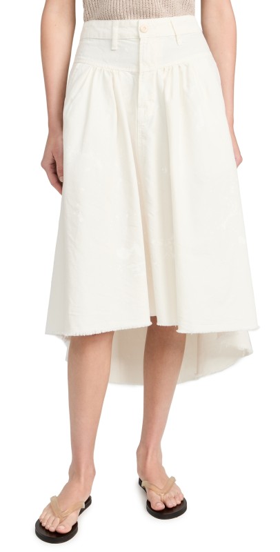 NSF Dazed Skirt Soft White Paint Splatter