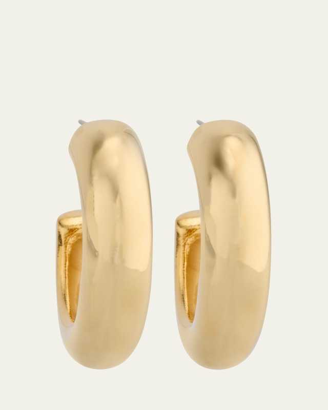 Yellow Gold-Plated Hoop Earrings