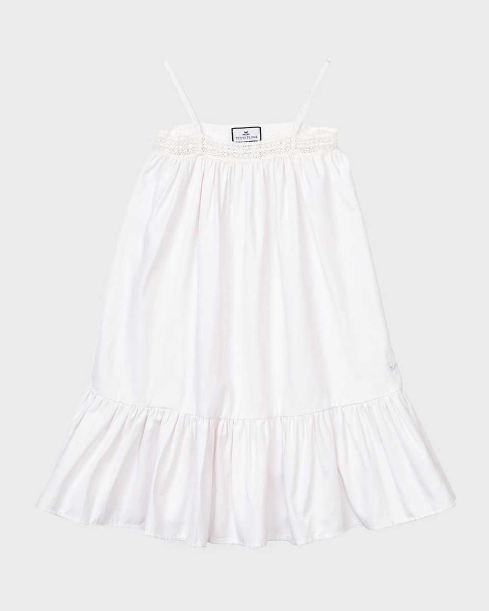 Girl's White Lily Nightgown, Size 6M-14