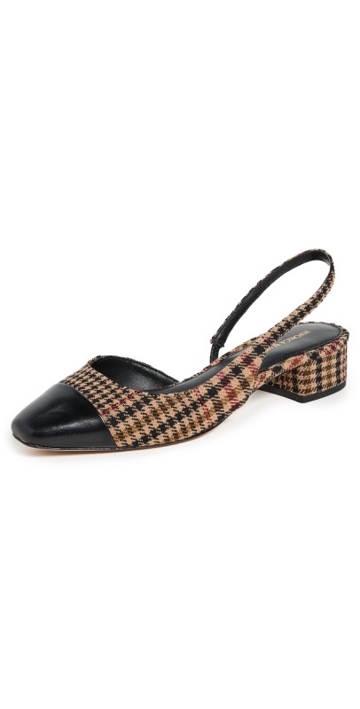 Veronica Beard Cecile Sling Backs Camel/Red
