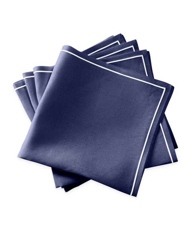 Casual Couture Satin Stitch Napkins, Set of 4