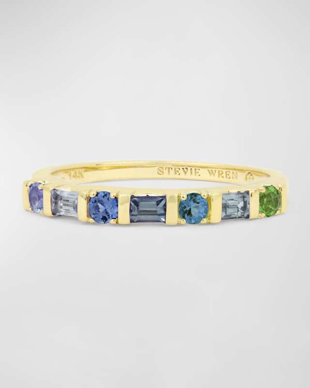 14k Yellow Gold Multi-Shape Stone Ring