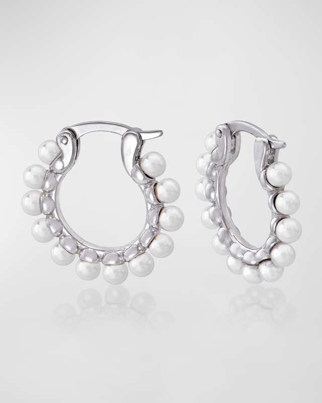 Ada Pearl Huggie Earrings